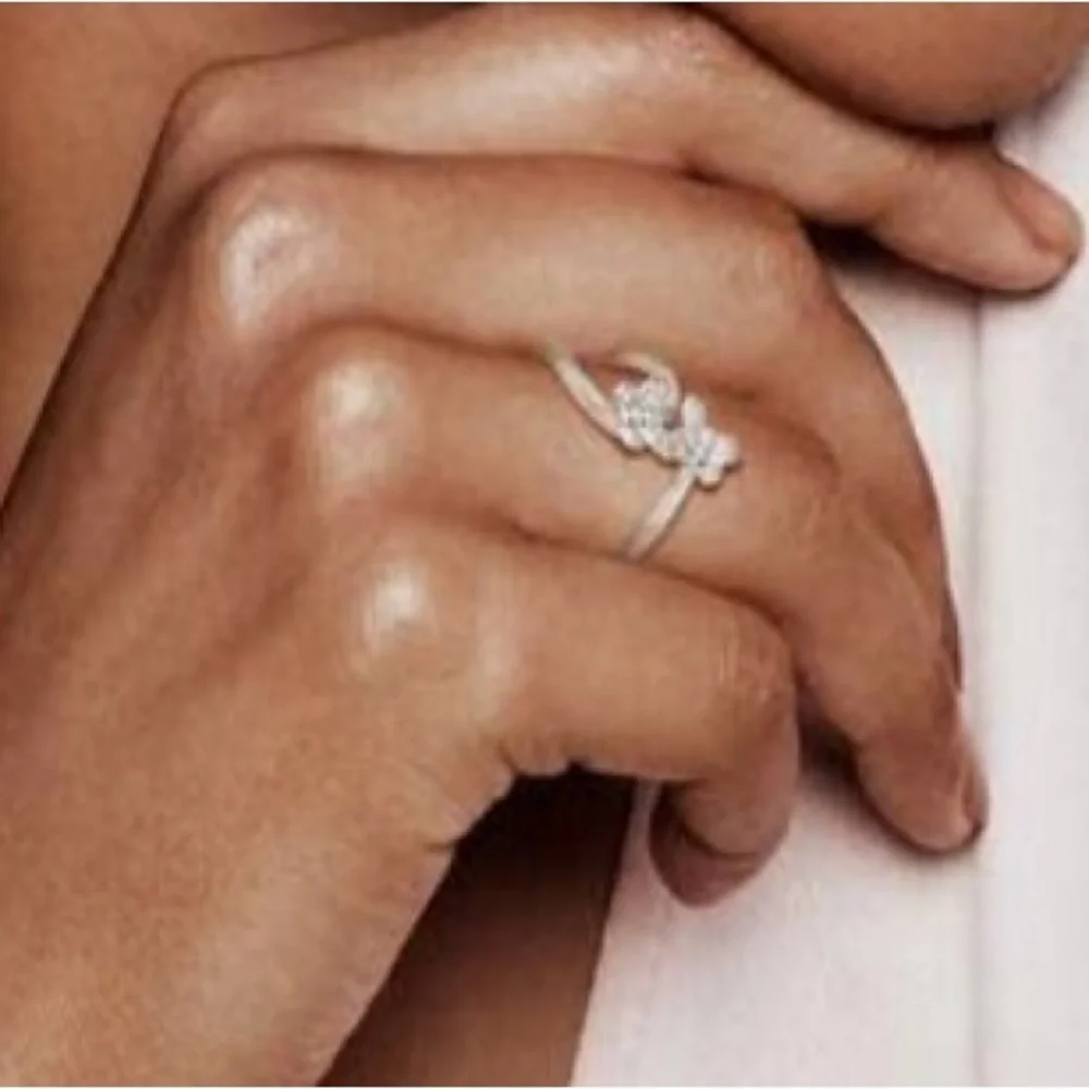 SOLID STERLING SILVER 925 BUTTERFLY RING